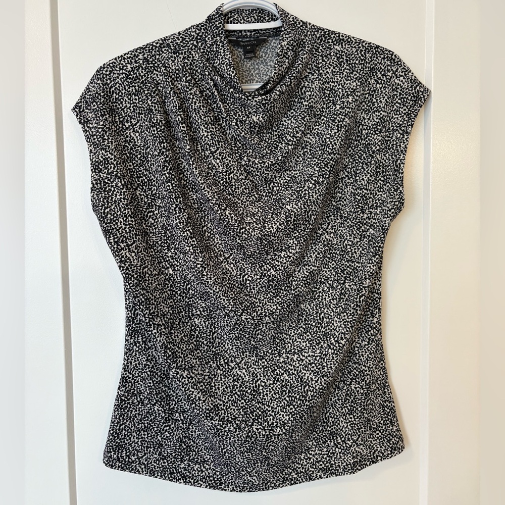 RW&CO. Monochrome Animal Print Top